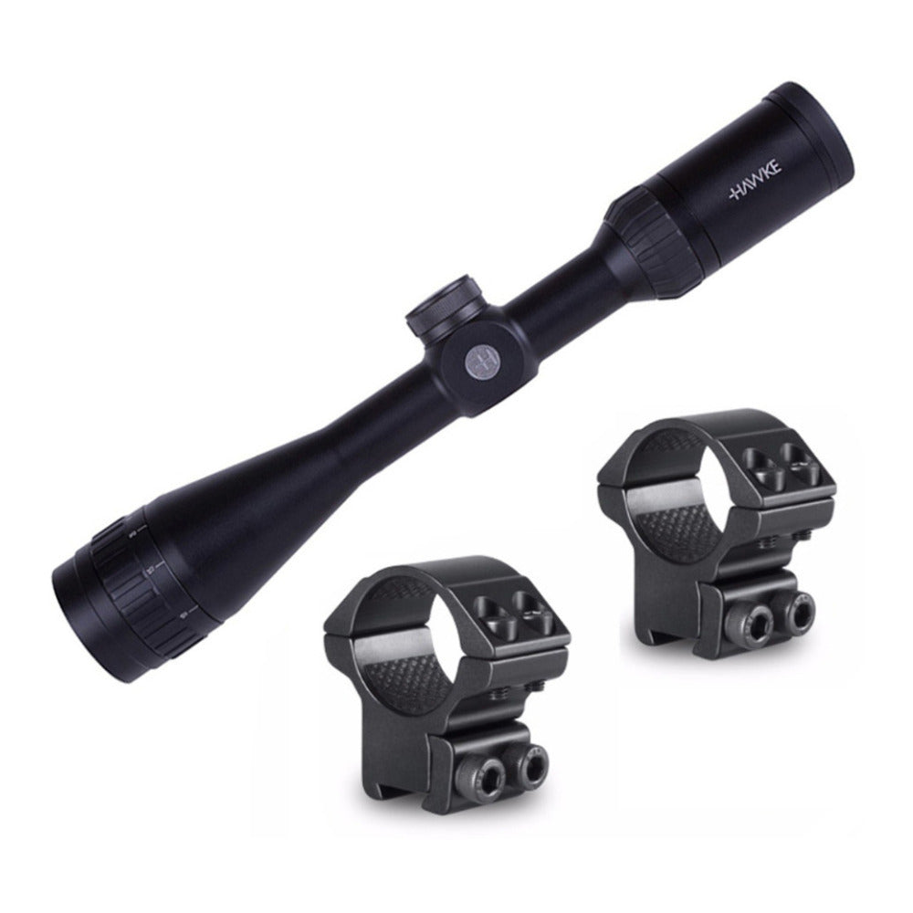 Hawke Sport Optics Airmax EV 4-12x40AO AMX Riflescope and Mounting Rings Set