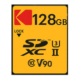 Kodak 128GB UHS-II U3 V90 Ultra Pro SDXC Memory Card (290MB/S R, 230MB/s W)