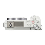 Sony Alpha ZV-E10 APS-C Interchangeable Lens Mirrorless Vlog Camera Body (White) (Open Box)