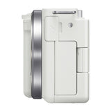 Sony Alpha ZV-E10 APS-C Interchangeable Lens Mirrorless Vlog Camera Body (White) (Open Box)