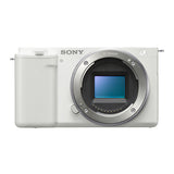 Sony Alpha ZV-E10 APS-C Interchangeable Lens Mirrorless Vlog Camera Body (White) (Open Box)
