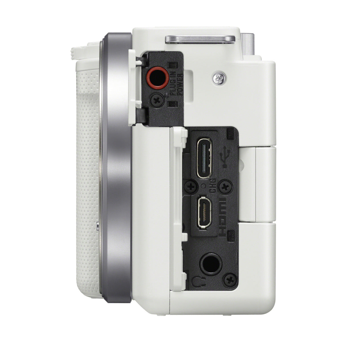 Sony Alpha ZV-E10 APS-C Interchangeable Lens Mirrorless Vlog Camera Body (White) (Open Box)
