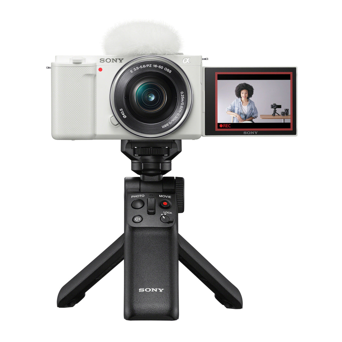 Sony Alpha ZV-E10 APS-C Interchangeable Lens Mirrorless Vlog Camera Body (White) (Open Box)