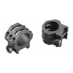 Weaver 6-Hole 1-Inch Medium Mount Picatinny Scope Rings (Matte)