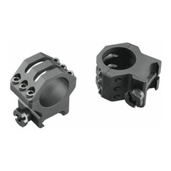 Weaver 6-Hole 1-Inch High Mount Picatinny Scope Rings (Matte)