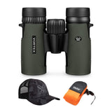 Vortex 8x32 Diamondback HD Roof Prism Binoculars with Cap and Floating Strap Bundle