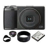 Ricoh GR III Premium Digital Camera with GW-4 Wide Conversion Lens, GA-1 Lens Adapter, and Battery