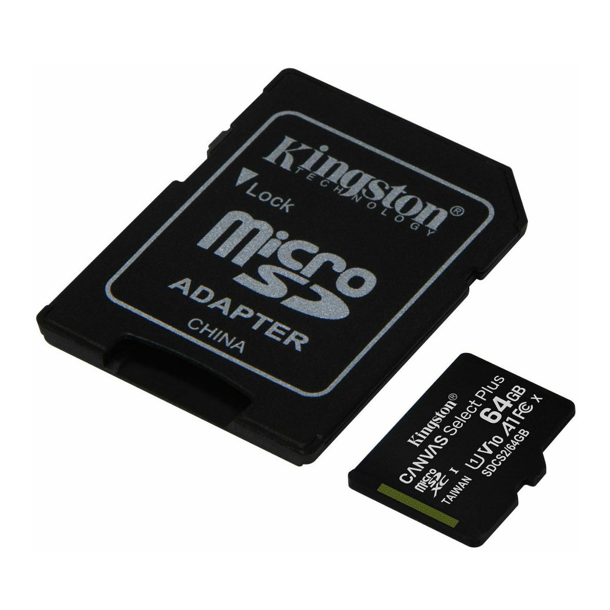 Kingston Canvas Select Plus 64GB UHS-I microSDXC Memory Card with SD Adapter
