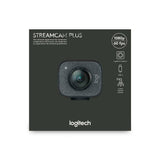 Logitech StreamCam Plus Webcam with Tripod (Graphite) and Webcam Stand with Selfie Ring Light