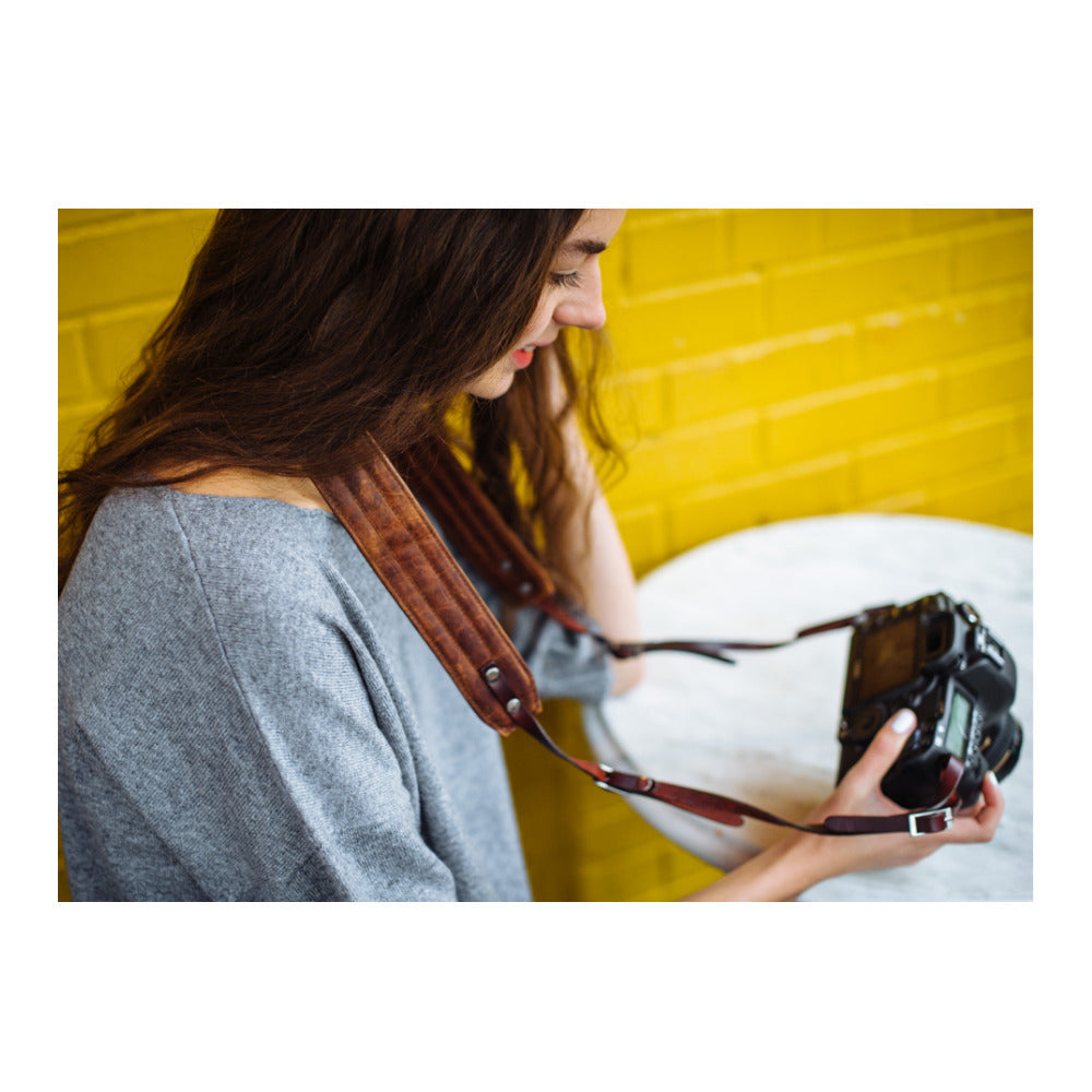 ONA Leather Presidio Camera Strap (Dark Truffle Brown)