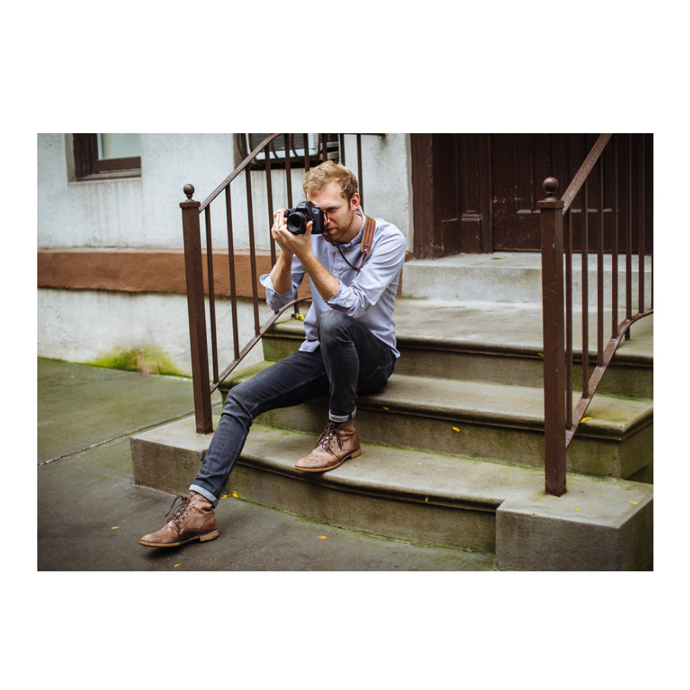 ONA Leather Presidio Camera Strap (Dark Truffle Brown)