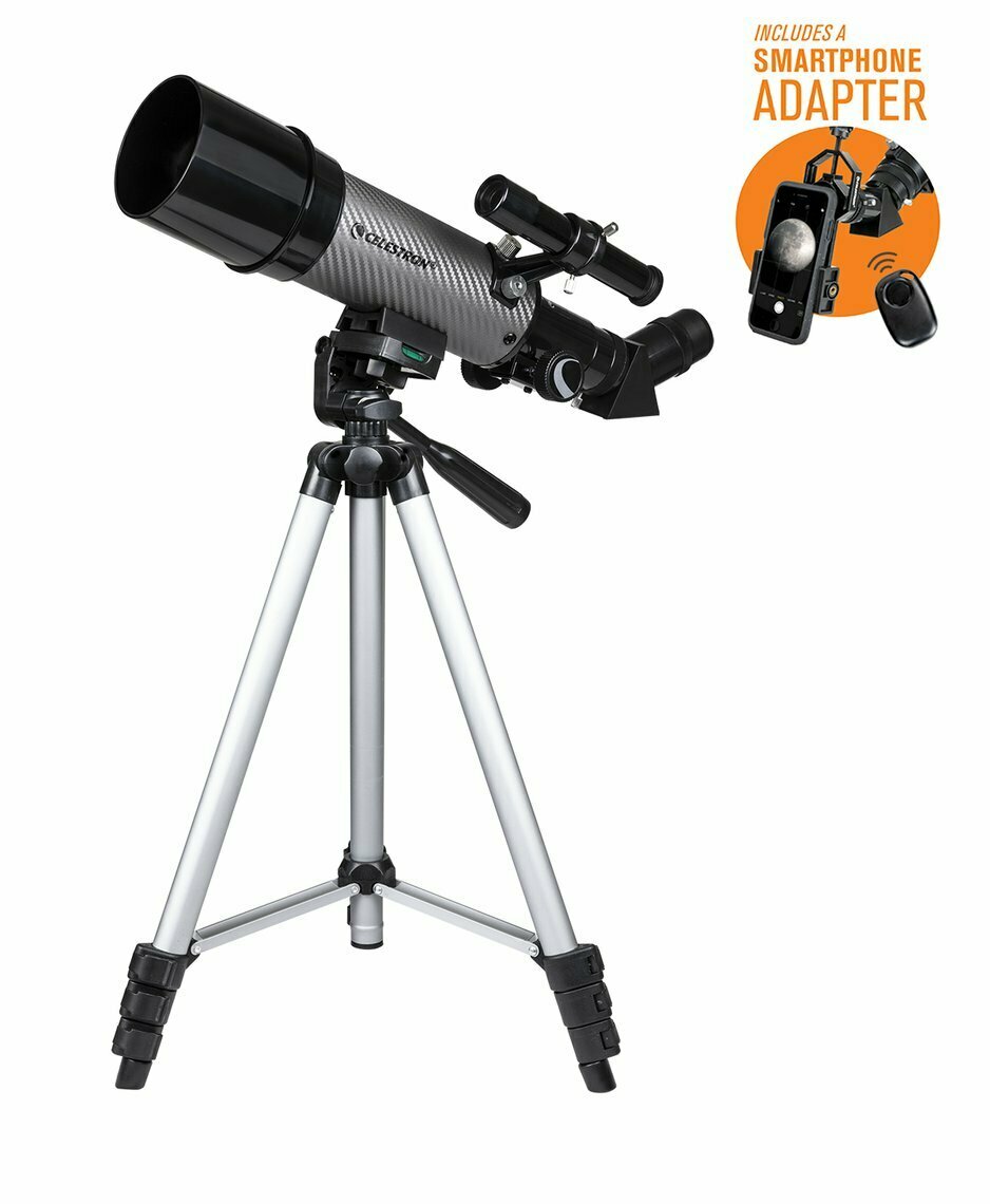 Celestron Travel Scope 60 DX Portable Telescope with Smartphone Adapter and Backpack