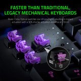 Razer Huntsman Elite Opto Mechanical Gaming Keyboard Light and Clicky Optical Purple Switches