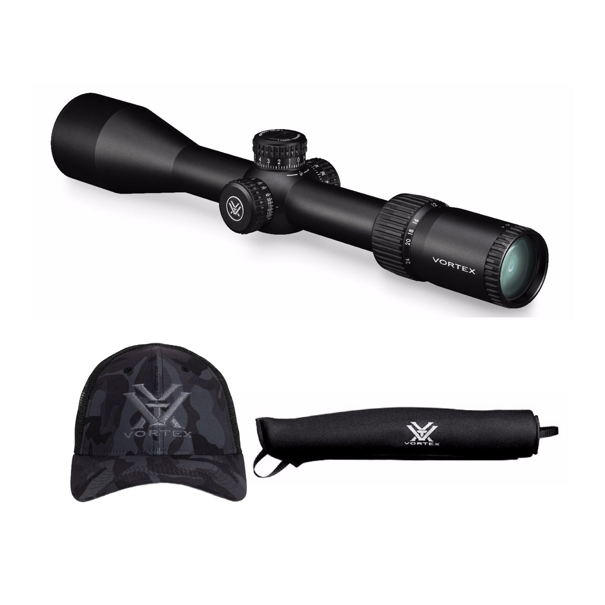 Vortex Diamondback Tactical 6-24x50 Riflescope (MOA) with SureFit Case and Hat