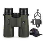 Vortex 10x42 Viper HD Roof Prism Binoculars with Smartphone Adapter and Logo Hat
