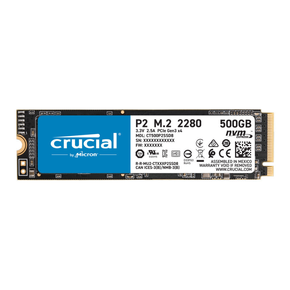 Crucial P2 500GB 3D NAND NVMe PCIe M.2 SSD