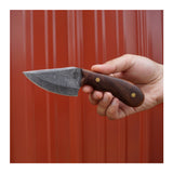 BNB Knives Wild Skinner with Damascus Steel Blade and Leather Sheath