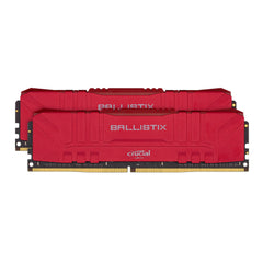 Crucial Ballistix 16GB DDR4-3200 UDIMM RAM Desktop Memory Kit (2x8GB, Red)