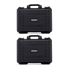 Koah Weatherproof Hard Case with Customizable Foam (18 x 14 x 7 Inch, 2-Pack)