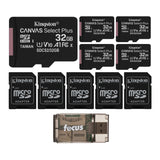 Kingston Canvas Select Plus 32GB UHS-I microSDHC Memory Card with SD Adapter (5-Pack), Card Reader