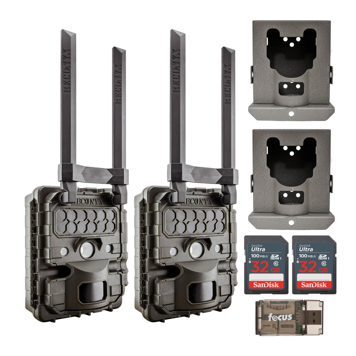 Reconyx HyperFire2 Cellular AT&T w/ Security Box, 32GB SD Card, and Card Reader (2-Pack)