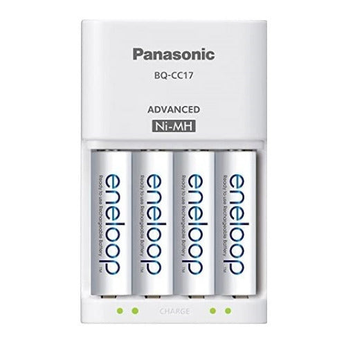 Panasonic Eneloop Rechargeable AA Ni-MH Batteries (4-Pack) with Charger