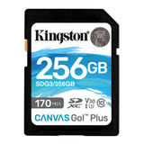 Kingston 256GB SDXC Canvas Go Plus 170MB/s Read Memory Card (SDG3/256GB)