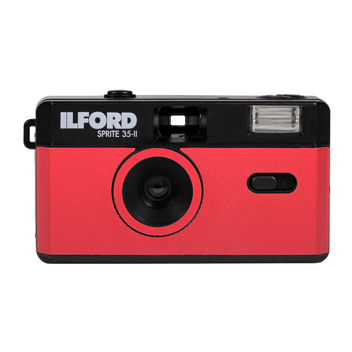 Ilford Sprite 35-II Reusable/Reloadable 35mm Film Camera (Red and Black) with Kodak T-Max 400 Film