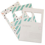 Focus Camera Instax Mini Postcard Set (20-pack, 10 White/10 Mixed) with Metallic Pen Set