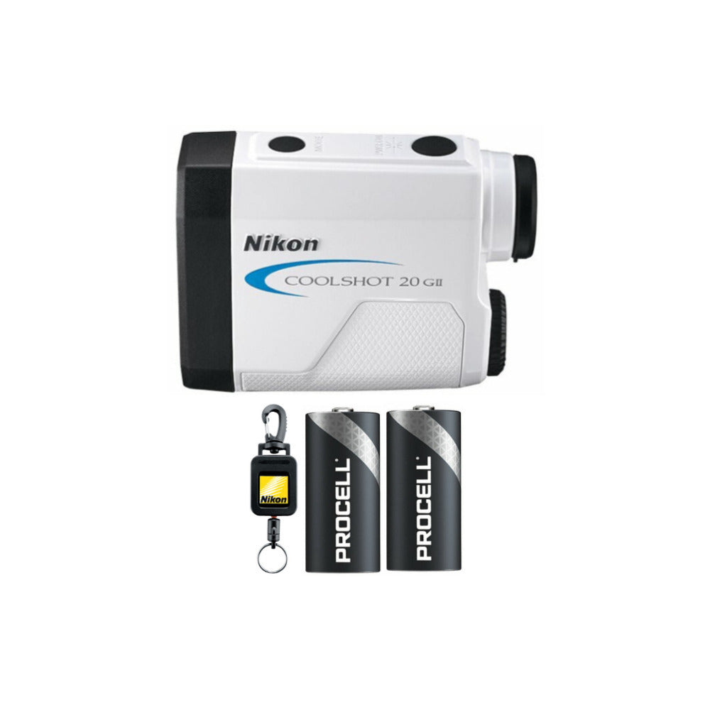 Nikon COOLSHOT 20 GII Golf Laser Rangefinder with Nikon Retractable Rangefinder Tether Bundle