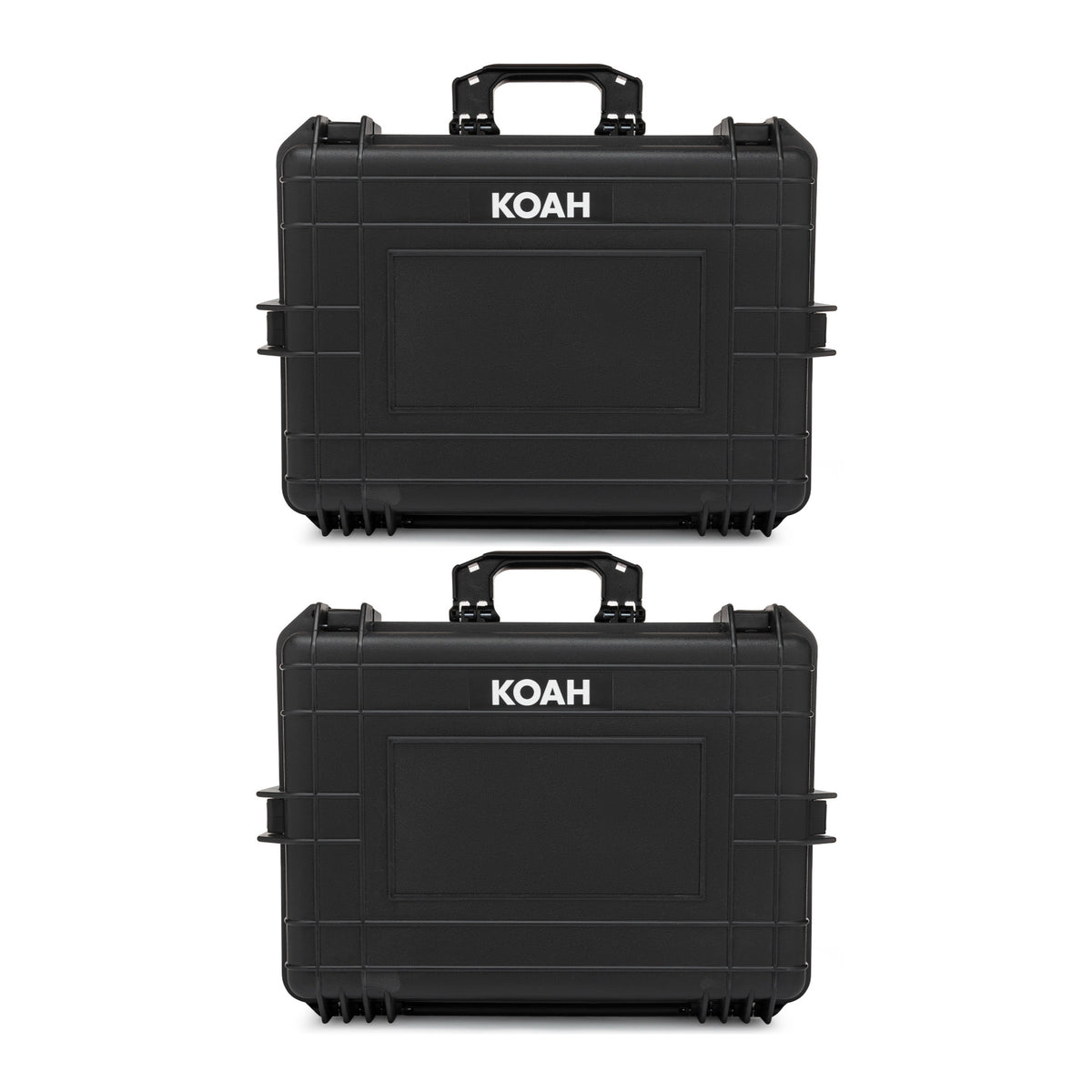 Koah Weatherproof Hard Case with Customizable Foam (22 x 17 x 8 Inch, 2-Pack)