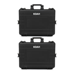 Koah Weatherproof Hard Case with Customizable Foam (22 x 17 x 8 Inch, 2-Pack)
