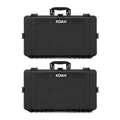 Koah Weatherproof Hard Case with Customizable Foam (28 x 17 x 7 Inch, 2-Pack)