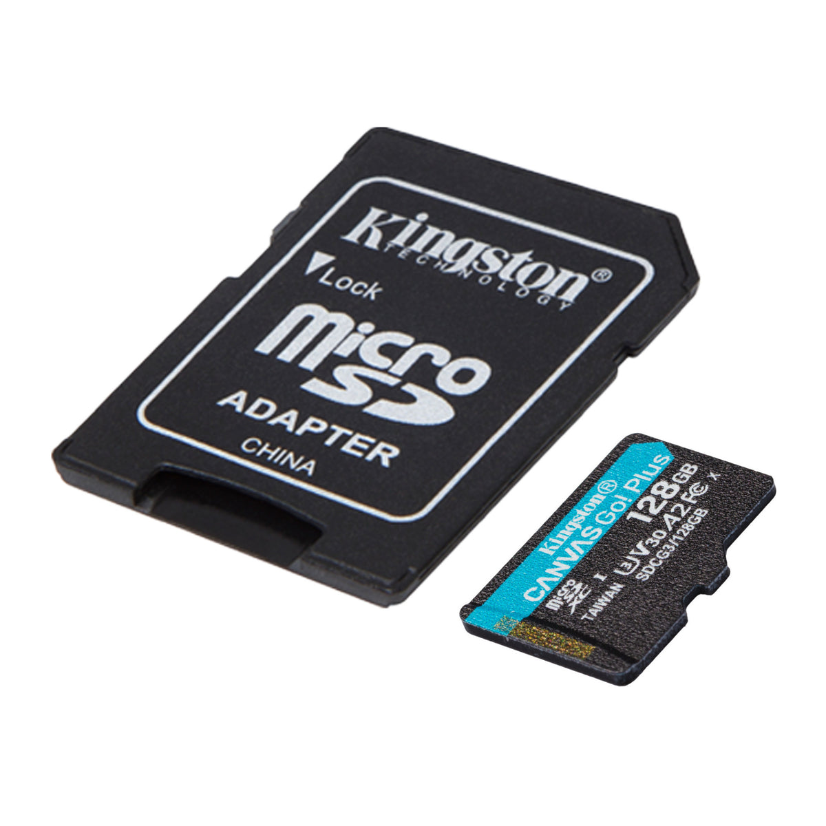 Kingston 128GB MicroSDXC Canvas Go Plus Memory Cards with Focus USB 2.0 Card Reader
