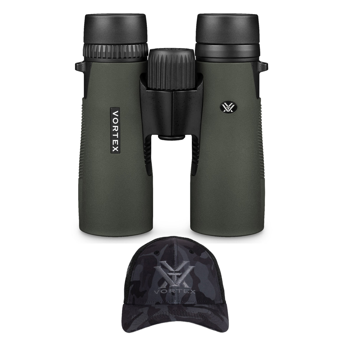 Vortex 10x42 Diamondback HD Roof Prism Binoculars with GlassPak Binocular Harness Case and Cap