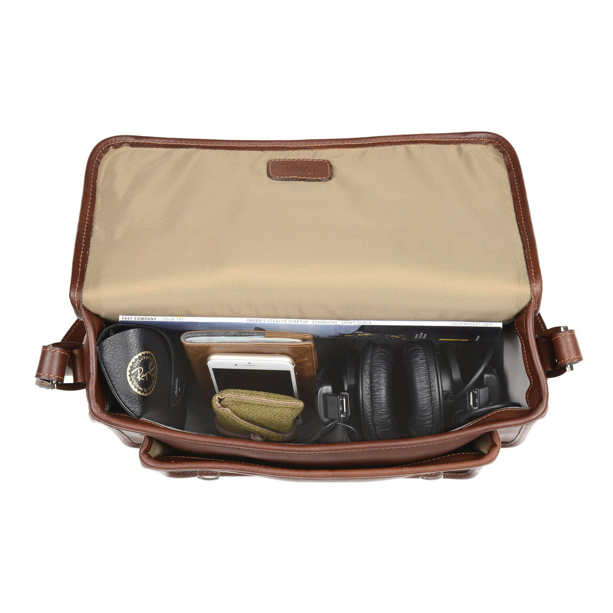 ONA Brooklyn Shoulder Messenger Bag (Chestnut Brown)
