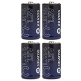 Kratos Power High-Performance Ultra Alkaline C Cell Batteries (4-Pack)