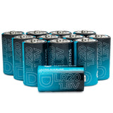 Kratos Power High-Performance Ultra Alkaline D Cell Batteries (12-Pack)