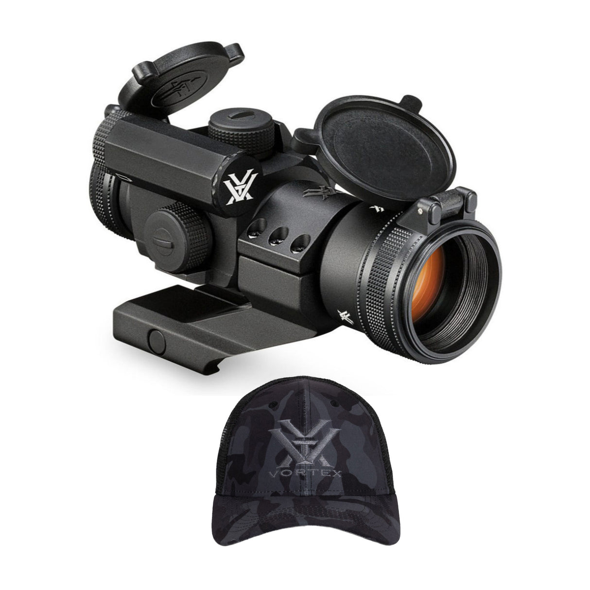 Vortex StrikeFire II 1x30 Red Dot Sight (4 MOA Red/Green Reticle) with Hat