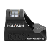 HOLOSUN HS507C-X2 Black Anodized 1x 2/32 MOA Red Circle with Dot Reticle