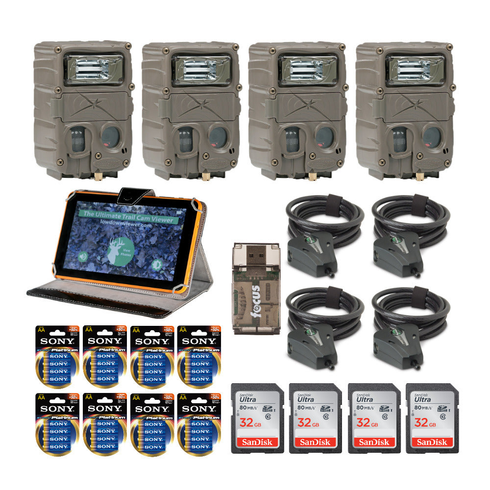 Cuddeback 20MP X-Change Color Day & Night Trail Camera Kit, 4-Pack Accessory Kit