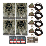 Browning Trail Cameras Security Box (4-Pack) with Python Cable Locks and 32GB SD Cards Bundle