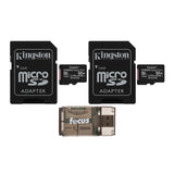 Kingston Canvas Select Plus 32GB microSDHC with SD Adapter (2-Pack) with Focus All-In-One USB Reader