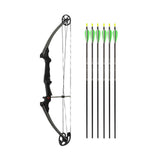 Genesis Archery Original Compound Bow (Right Hand, Black) and Six Arrows