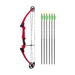 Genesis Archery Original Bow (Right Hand, Red) and Six Arrows Kit