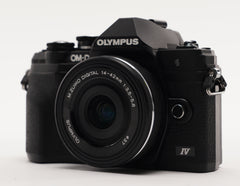 Olympus OM-D E-M10 Mark IV Camera (Black) & M.Zuiko Digital ED 14-42mm Lens Kit (Used)