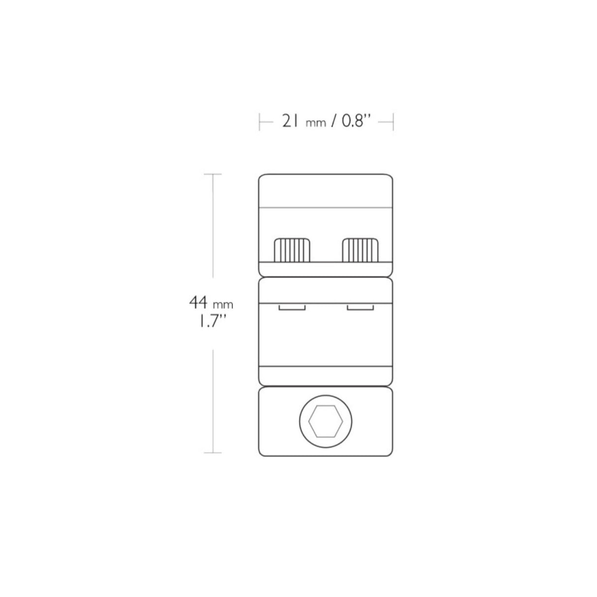 Hawke Sport Optics Match Mount 1-inch Riflescope Rings 2-Piece Set for Weaver Rail (Medium Height)