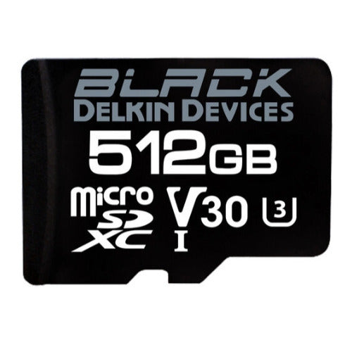 Delkin Devices 512GB UHS-I MicroSDXC Memory Card with SD Adapter (Black)