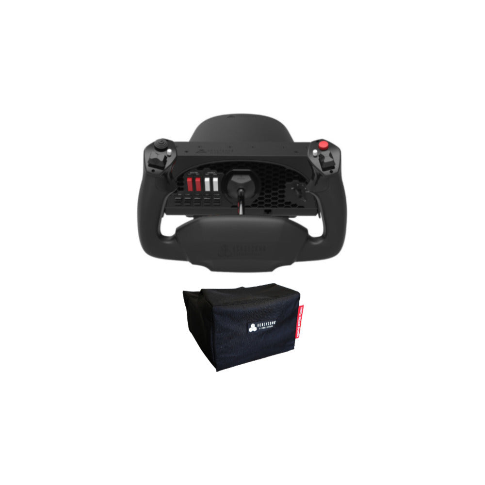 Honeycomb Aeronautical Alpha Flight Controls Yoke and Switch Panel with Dust Cover Bundle