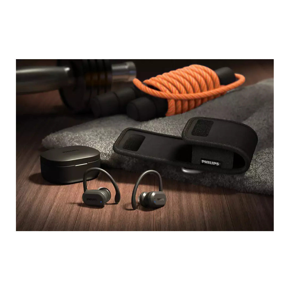 Philips Audio A7306 True Wireless Sports Headphones (Black) (Open Box)